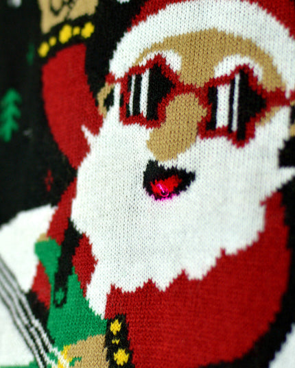 Light-Up LED Santa Rocker Sweater til kvinder