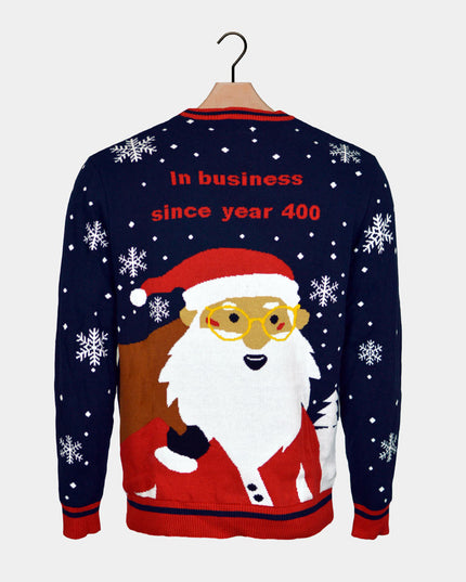 Christmas Sweater for Couples Santa with Walker on Retirement Path