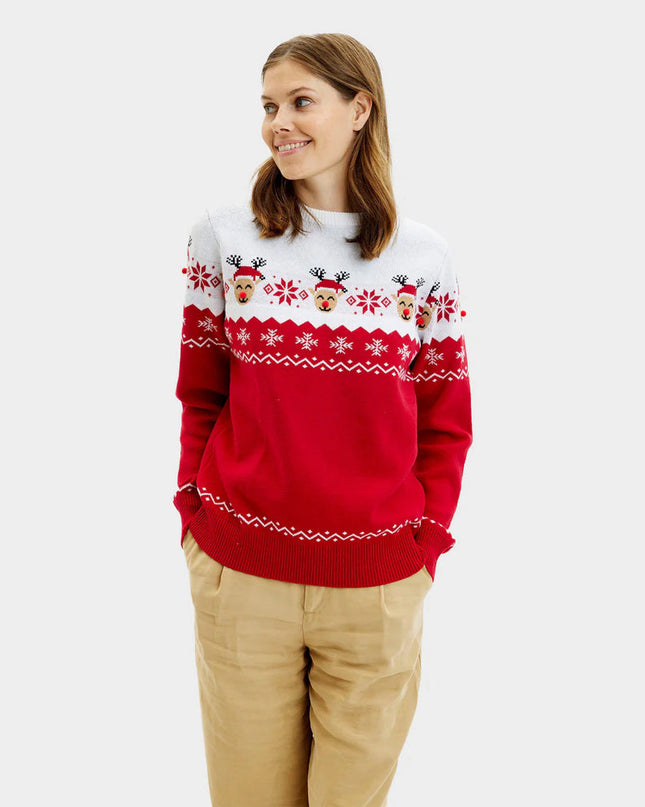 Adorable Reindeer Christmas Sweater for Women