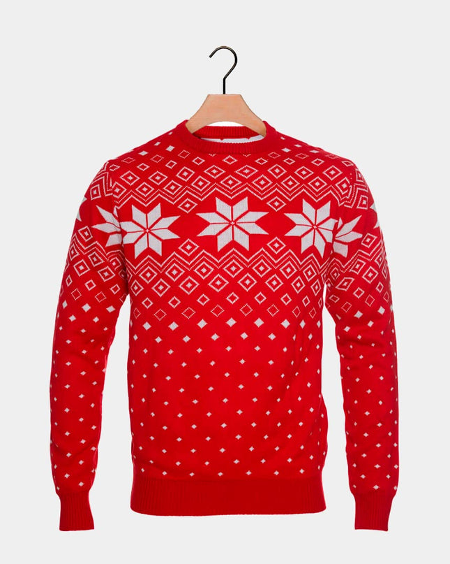 Red Christmas Sweater with Stars