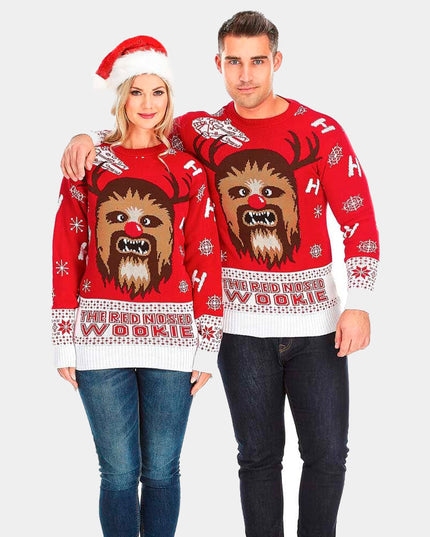Suéter navideño Wookiee para mujer