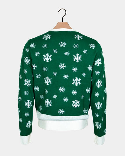 Green Christmas Sweater for Couples with Sequins