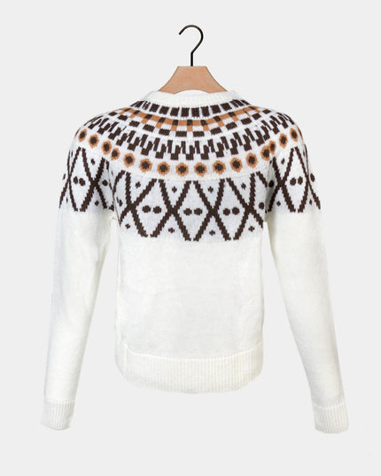 Kvinders mohair uld sort skov-sweater