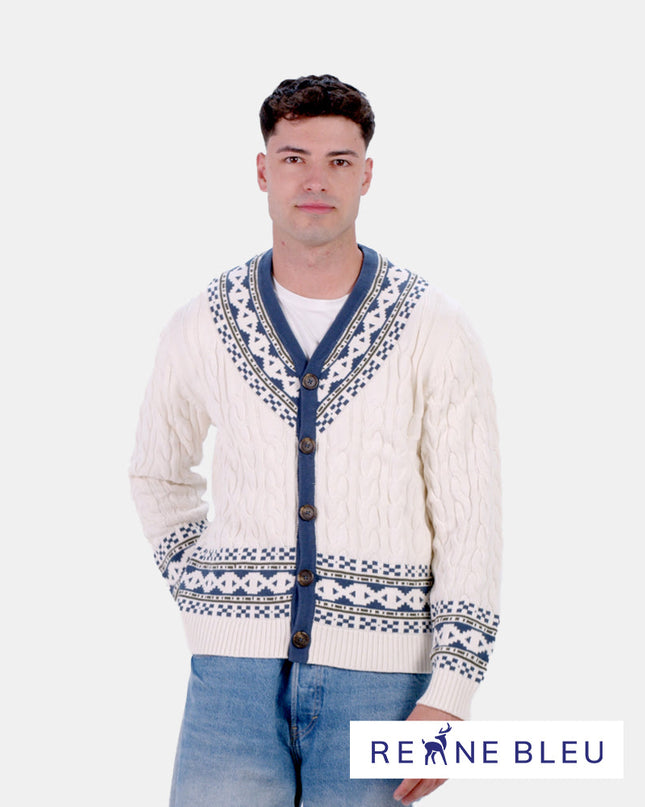 Men's Dream Cottage Cardigan in Organic Cotton for Christmas