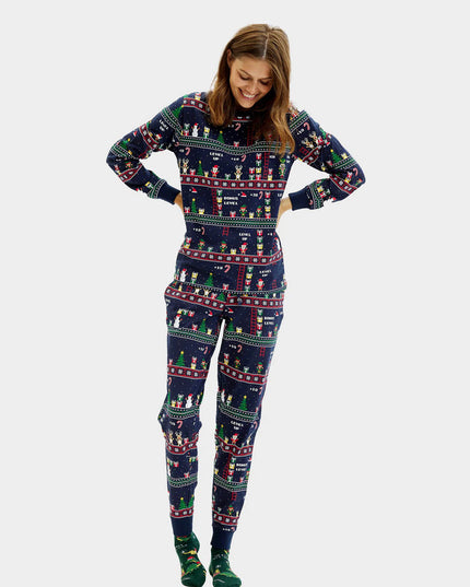 Unisex Retro Videospil Julepyjamas til Voksne