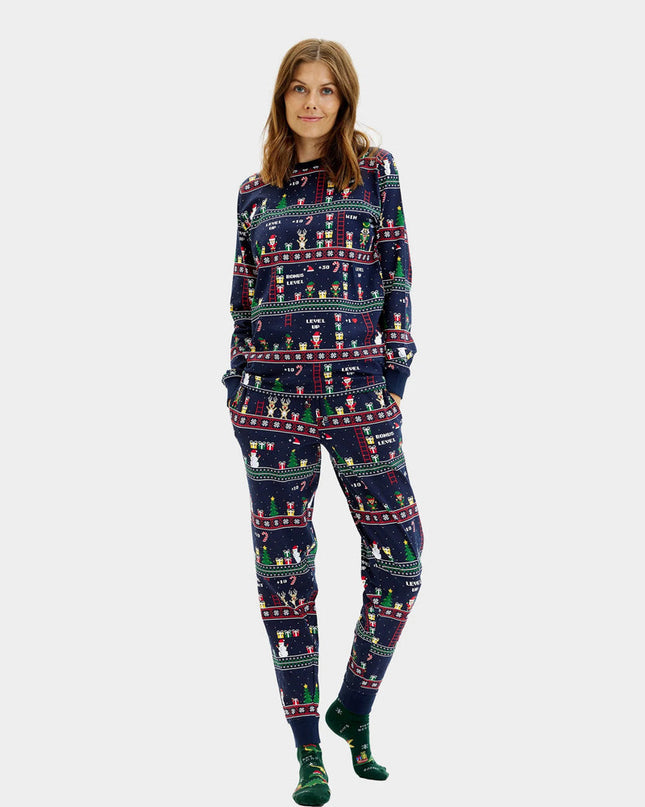 Unisex Christmas Pajamas for Adults "Retro Video Games"