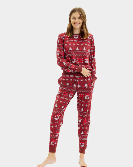 Unisex Christmas Pajamas for Adults "Red Ho Ho Ho"