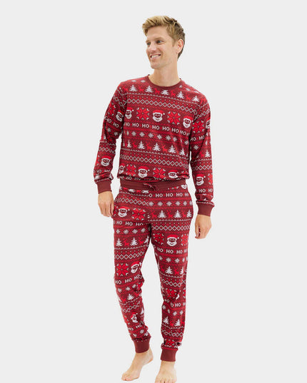 Unisex Christmas Pajamas for Adults "Red Ho Ho Ho"