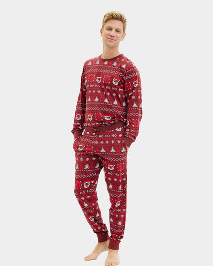 Pijamas Unisex Rojos Ho Ho Ho para Adultos