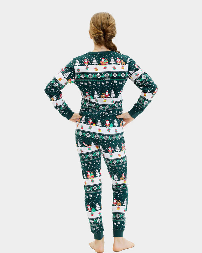 Kids Green Christmas Pajamas Merry Christmas