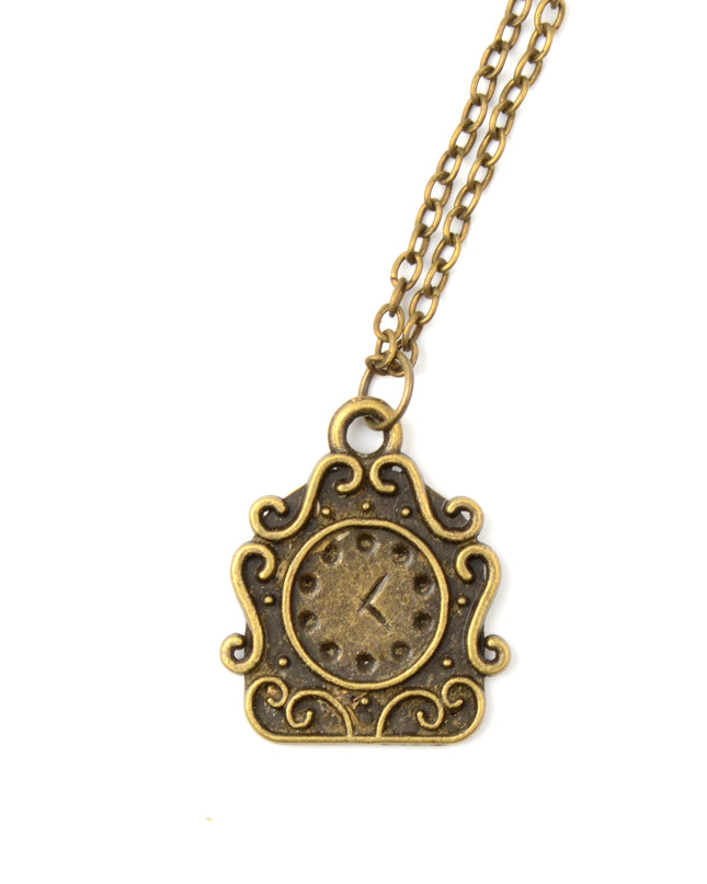 Clock Design Necklace - Elegant and Timeless