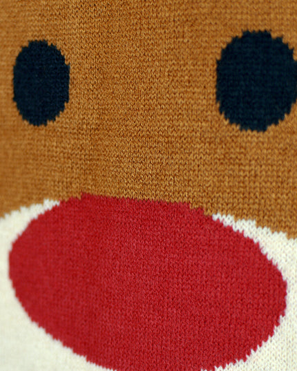 Family Christmas Sweater Featuring Rudolph the Red-Nosed Reindeer