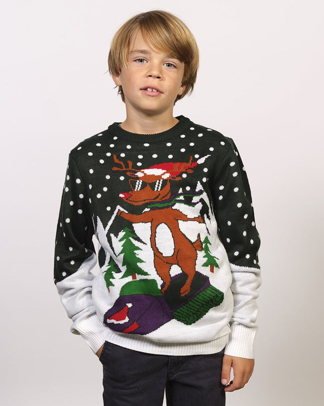 Scoodolph Christmas Sweater - Kids' Holiday Fun