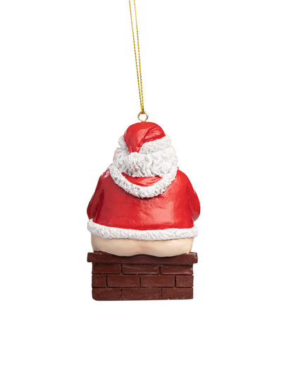Santa Pooping Down the Chimney Figurine