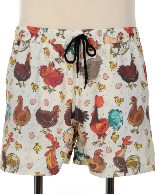 Chicken Print Shorts - Fun Easter Loungewear