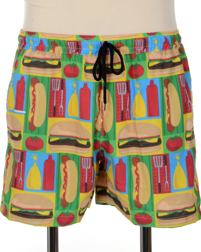 Summer BBQ Grill Print Shorts