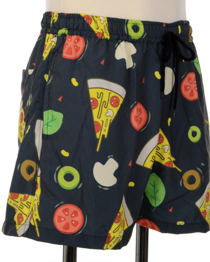 Pantalones cortos de estampado de pizza divertidos