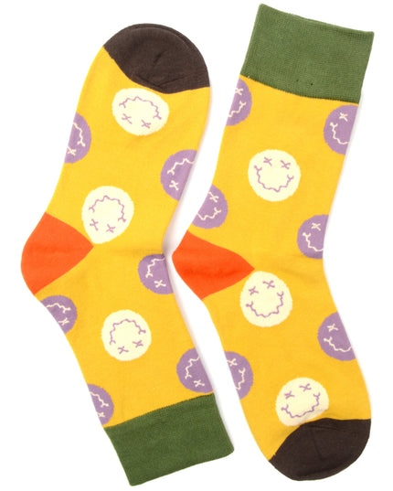 Calcetines Navideños Divertidos - Diseño de Carita Sonriente