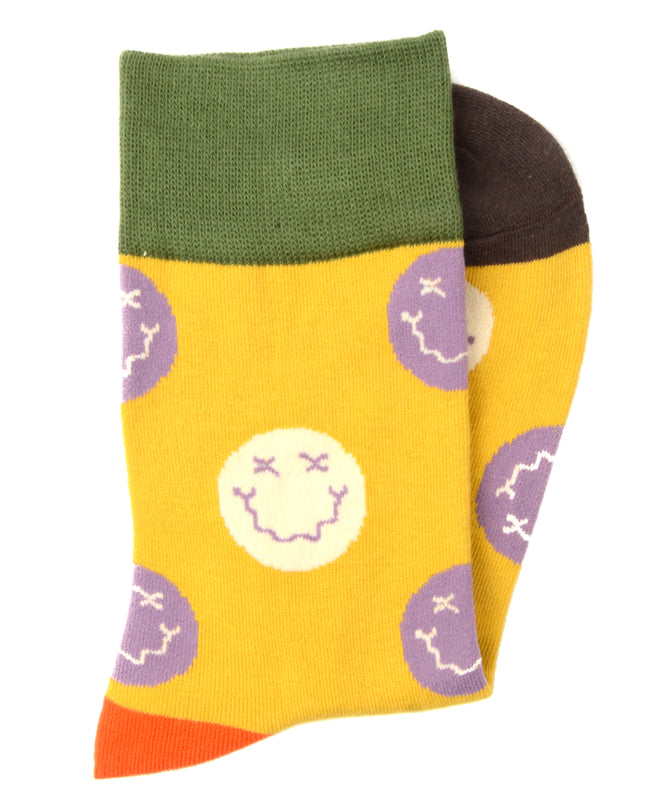 Fun Christmas Socks - Smiley Design