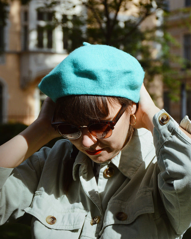 Turquoise Swiss Beanie Cap fra Limited Collection