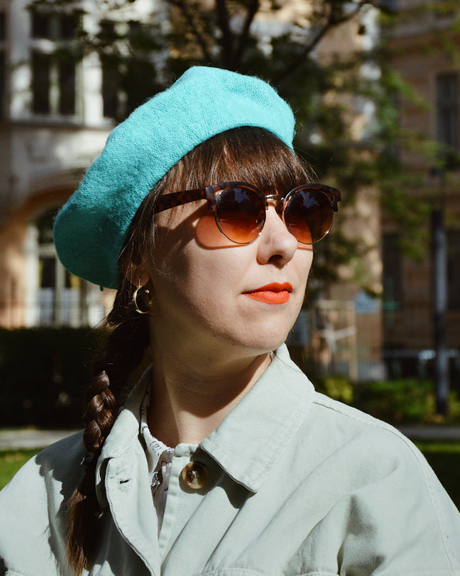 Turquoise Swiss Beanie Cap fra Limited Collection