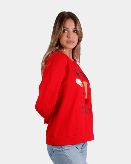 Women's Christmas Sweatshirt Oh Deer | Happy Hoodies Outlet Sale
