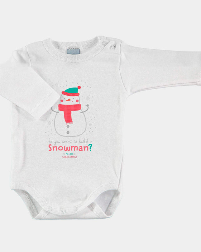 Christmas Baby Bodysuit with Snowman - Cute Holiday Gift