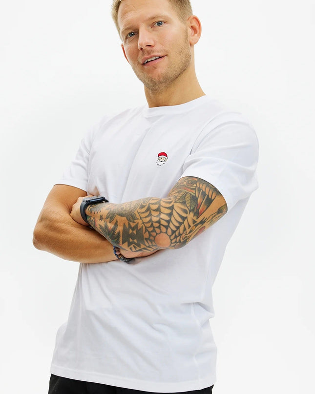 Unisex Christmas T-Shirt "Santa" in White