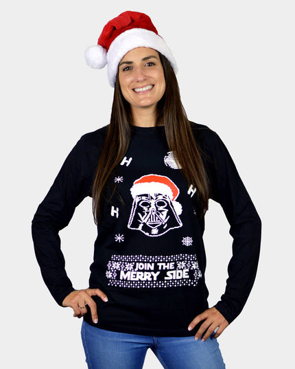 Long Sleeve Christmas T-Shirt for Men and Women Join The Merry Side