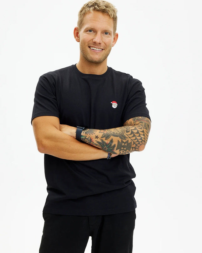 Sort Julemand Jule T-shirt til Mænd og Kvinder