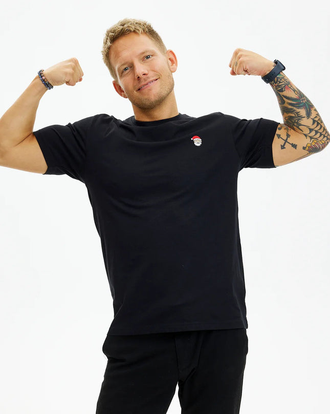 Sort Julemand Jule T-shirt til Mænd og Kvinder