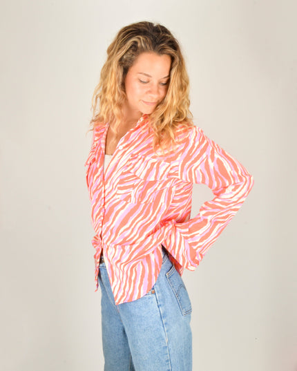 Pink Striped Tigris Blouse