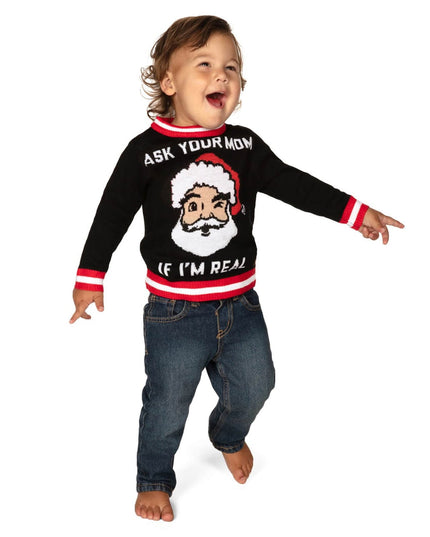 Toddler Boy's Ask Your Mom Ugly Christmas Sweater
