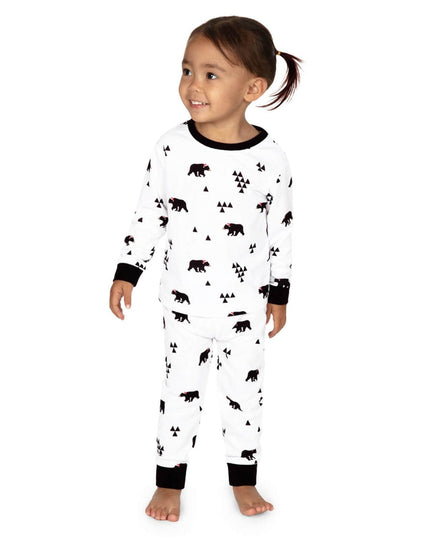 Toddler Girl's Beary Christmas Crew Neck Pajama Set