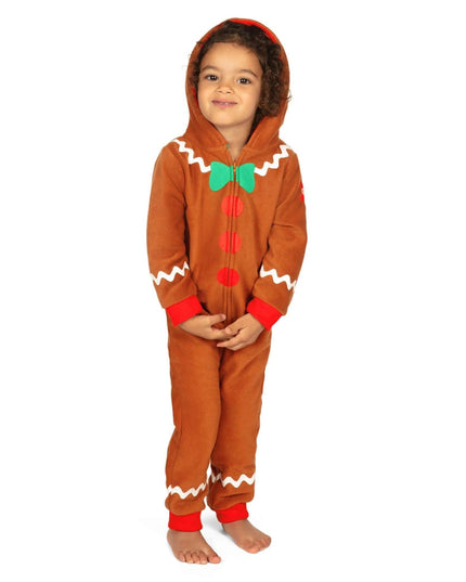Matching Gingerbread Family Jumpsuits
