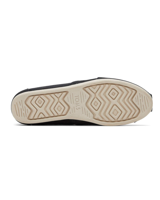 TOMS Alpargata Metallic Linen - Black Slippers