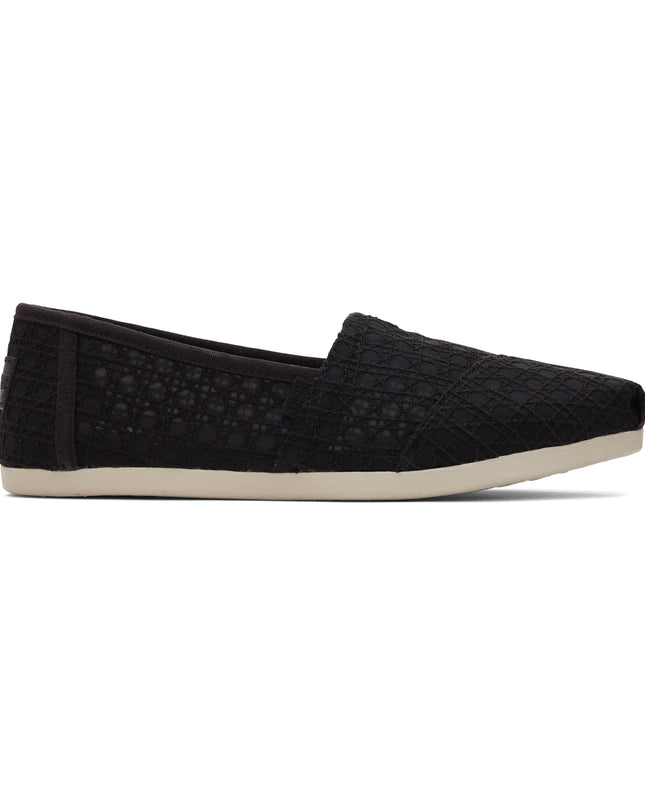 TOMS Alpargata - Black Basket Lace