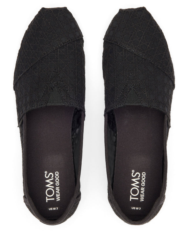 TOMS Alpargata - Black Basket Lace