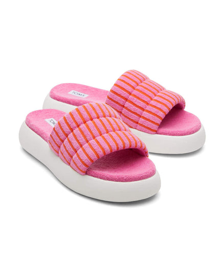 TOMS Mallow Slide Terry - Lyserøde Stribede Sandaler