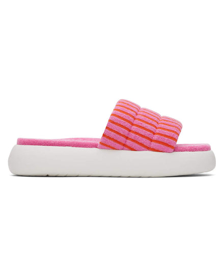 TOMS Mallow Slide Terry - Lyserøde Stribede Sandaler