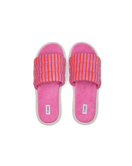 TOMS Mallow Slide Terry - Lyserøde Stribede Sandaler