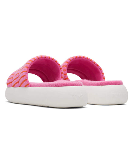 TOMS Mallow Slide Terry - Lyserøde Stribede Sandaler