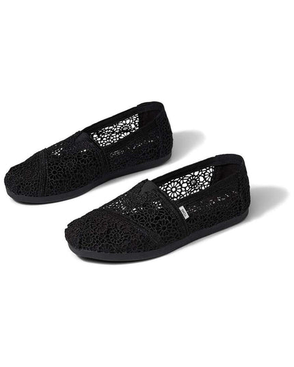 Zapatillas Negras de Crochet Marroquí de TOMS
