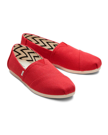 TOMS Recycled Cotton Canvas - Red Slippers