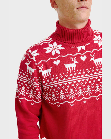 Greenland Christmas Turtleneck Sweater for Men