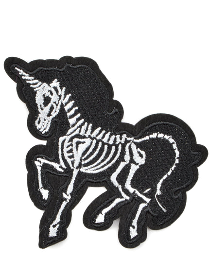 Halloween Enhjørning Skelet Patch