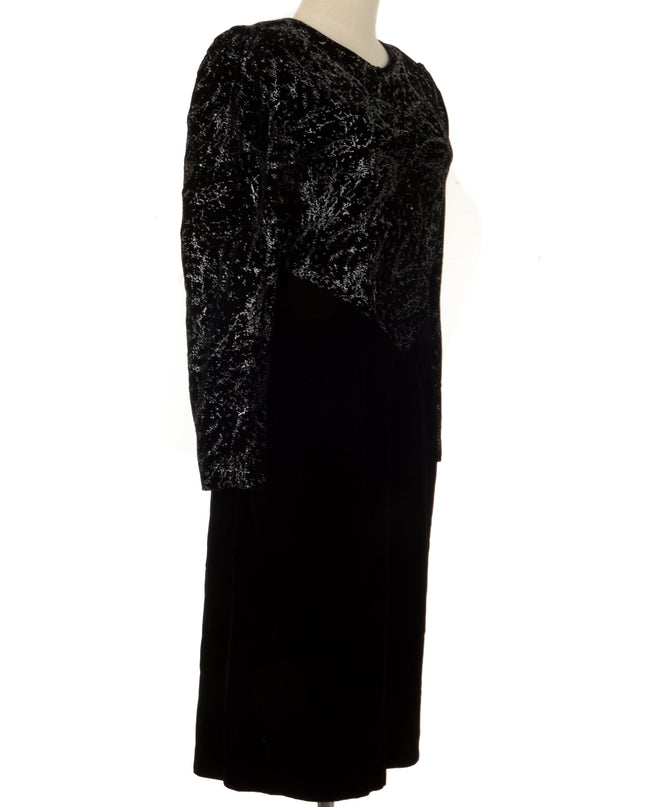 Vintage Velvet Dress - Black
