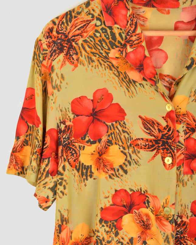 Hibiscus Vintage Bluse