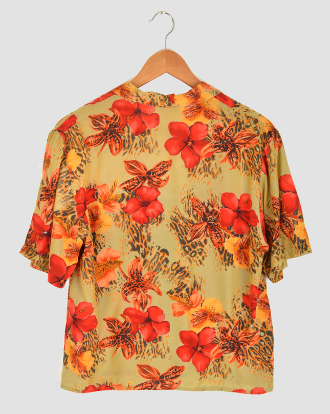 Hibiscus Vintage Bluse