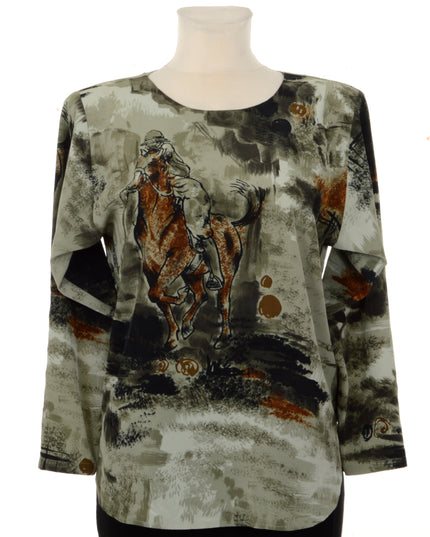 Vintage Equestrian Bluse